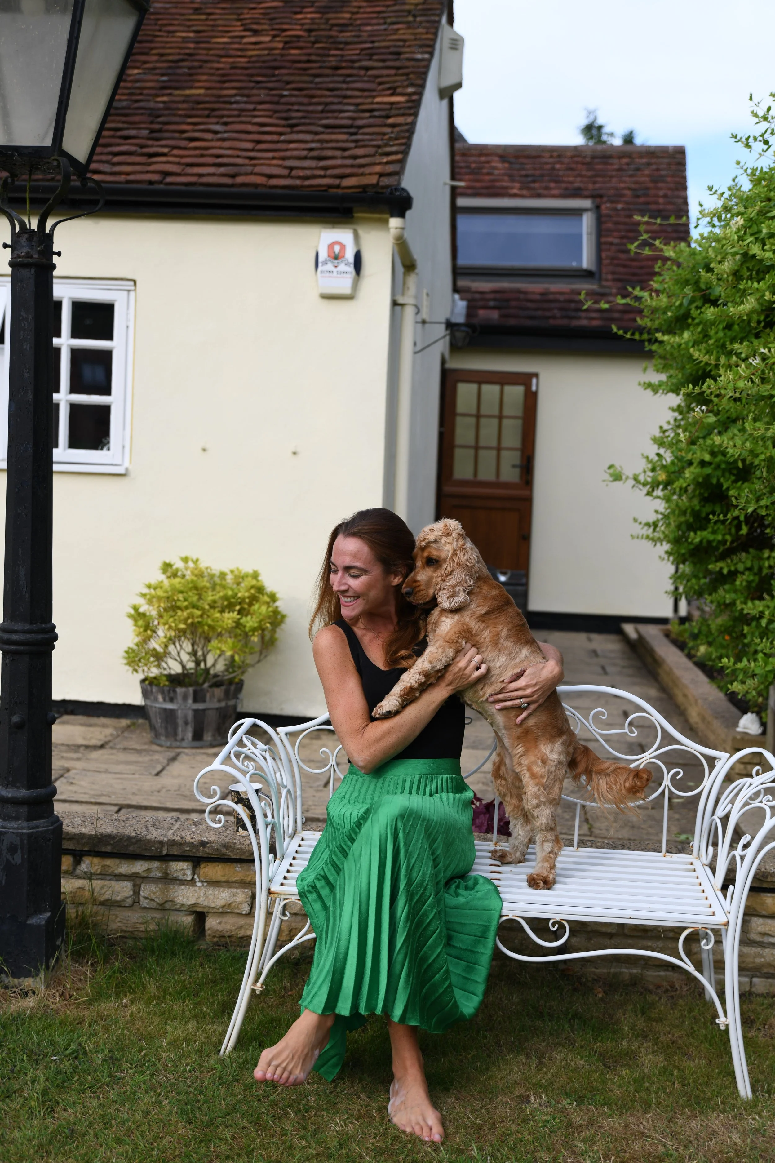 Cleo Judd with her dog