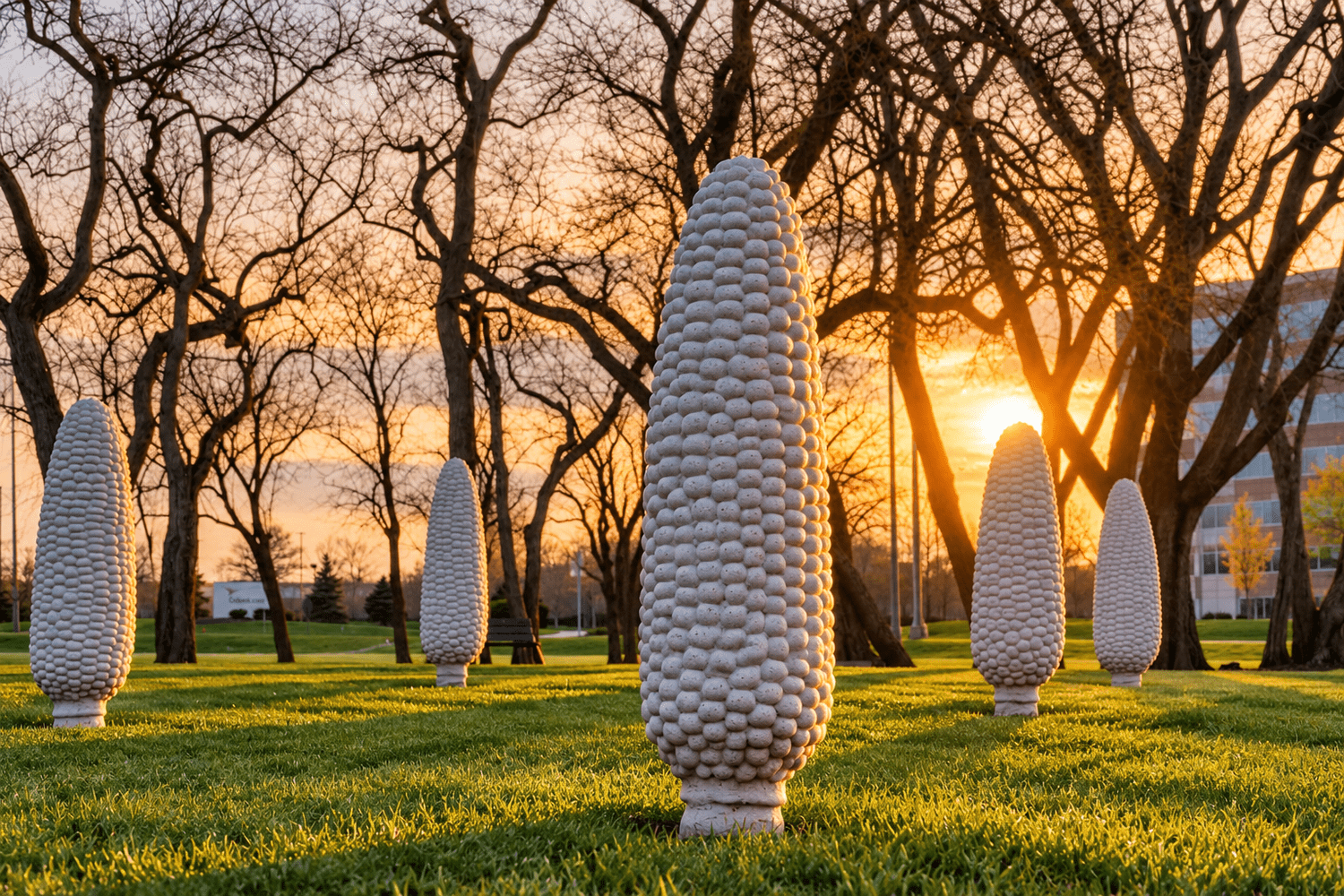 Field of Corn public art in Dublin, Ohio.