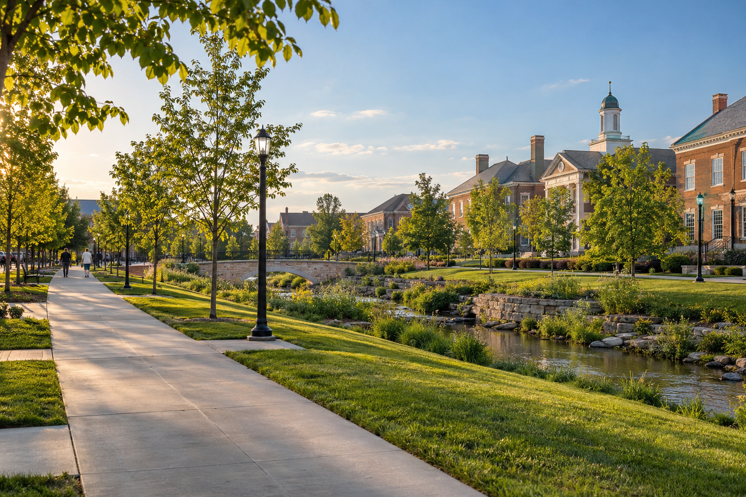 Rose Run Park greenway in New Albany, Ohio.