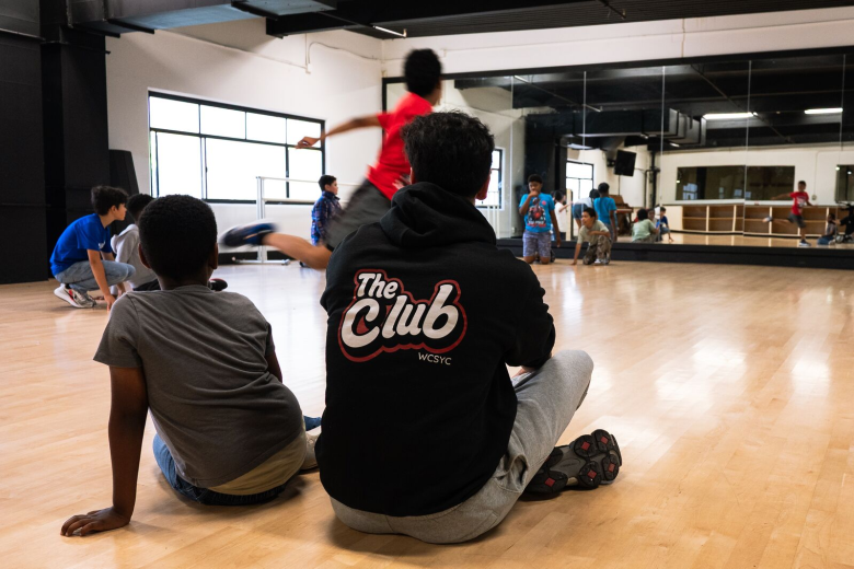 Young people participating in an active Club program