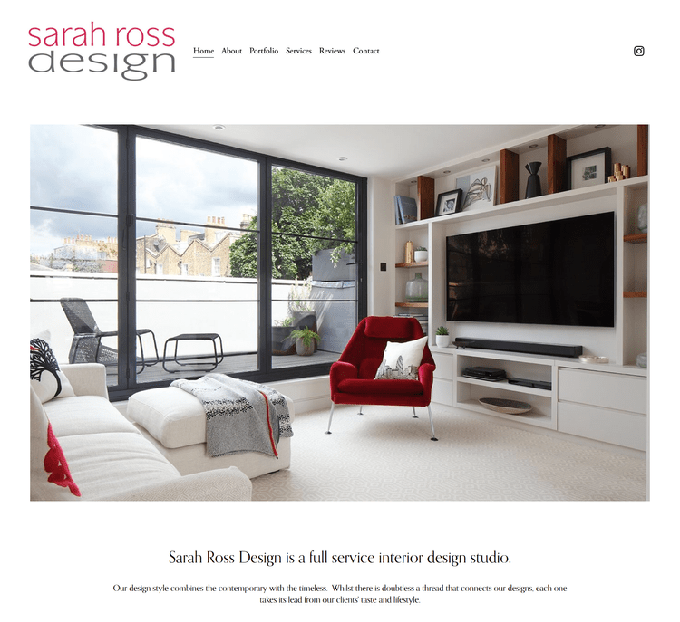 Sarah Ross Design website