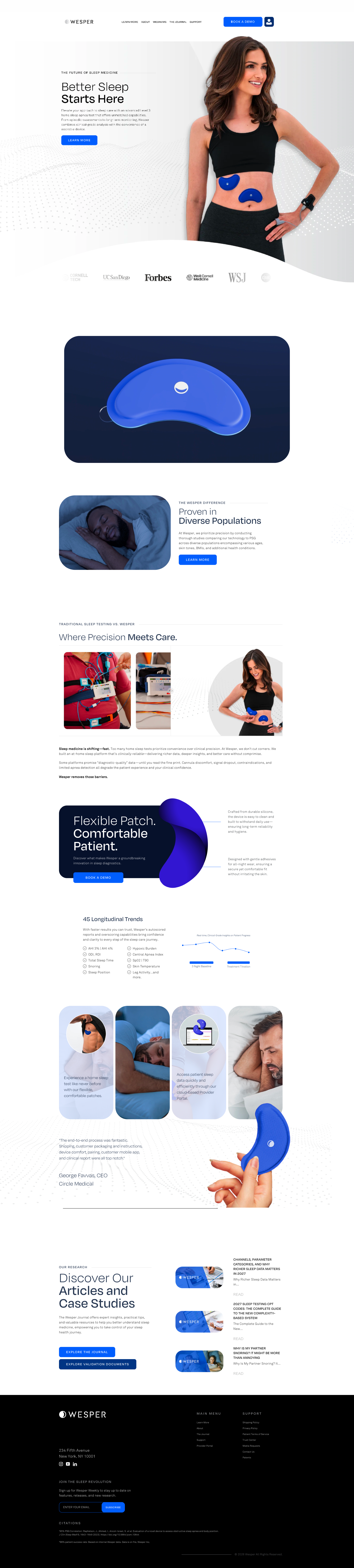 Wesper redesigned website after the brand refresh