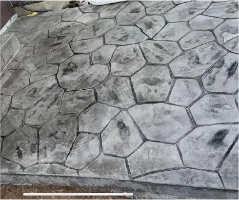 Flower Rock stamped concrete pattern