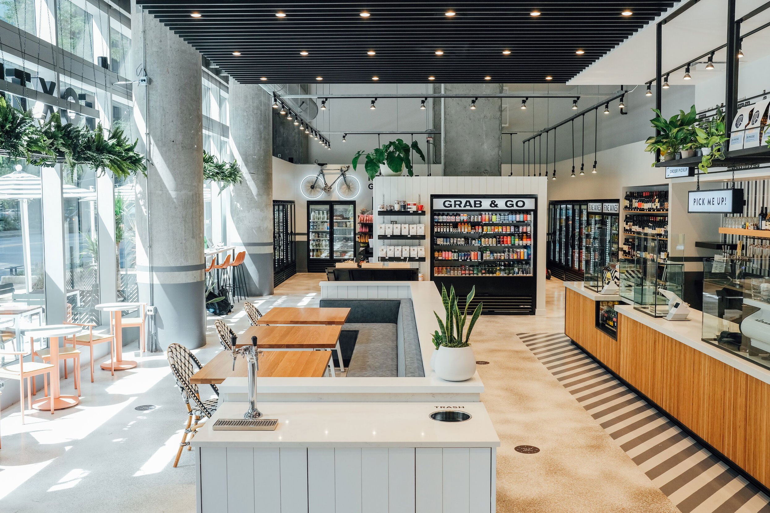 Foxtrot's market and cafe interior