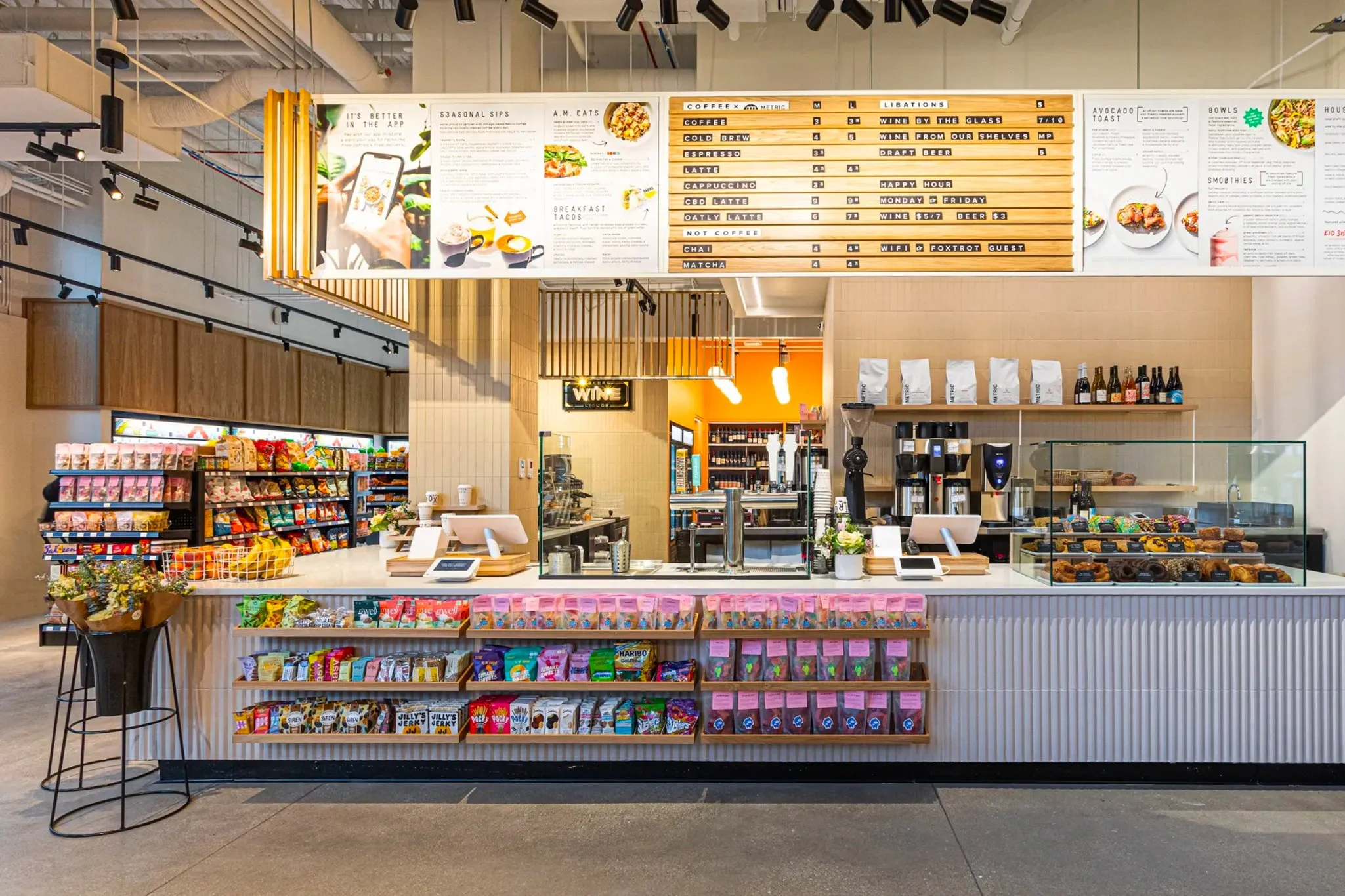 Foxtrot's market and cafe interior