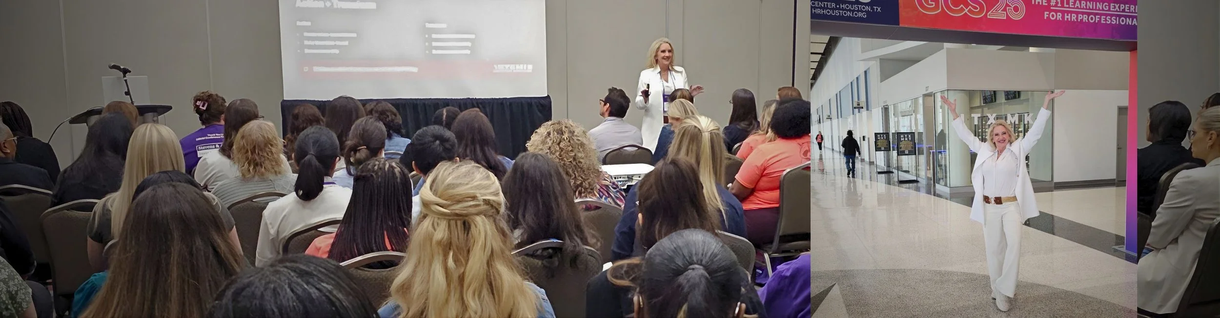 Johanna Watson speaking at the Gulf Coast HR Symposium 2025