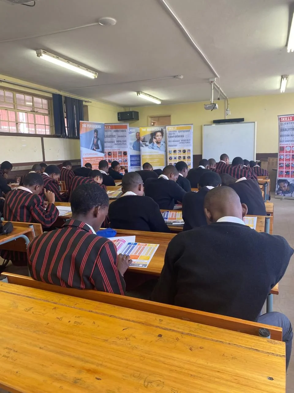 Career guidance session being delivered to high school learners