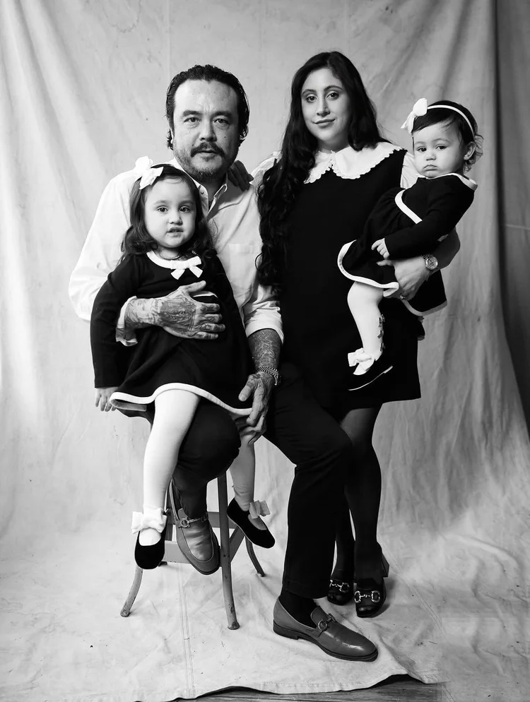 Sean with his wife and three children