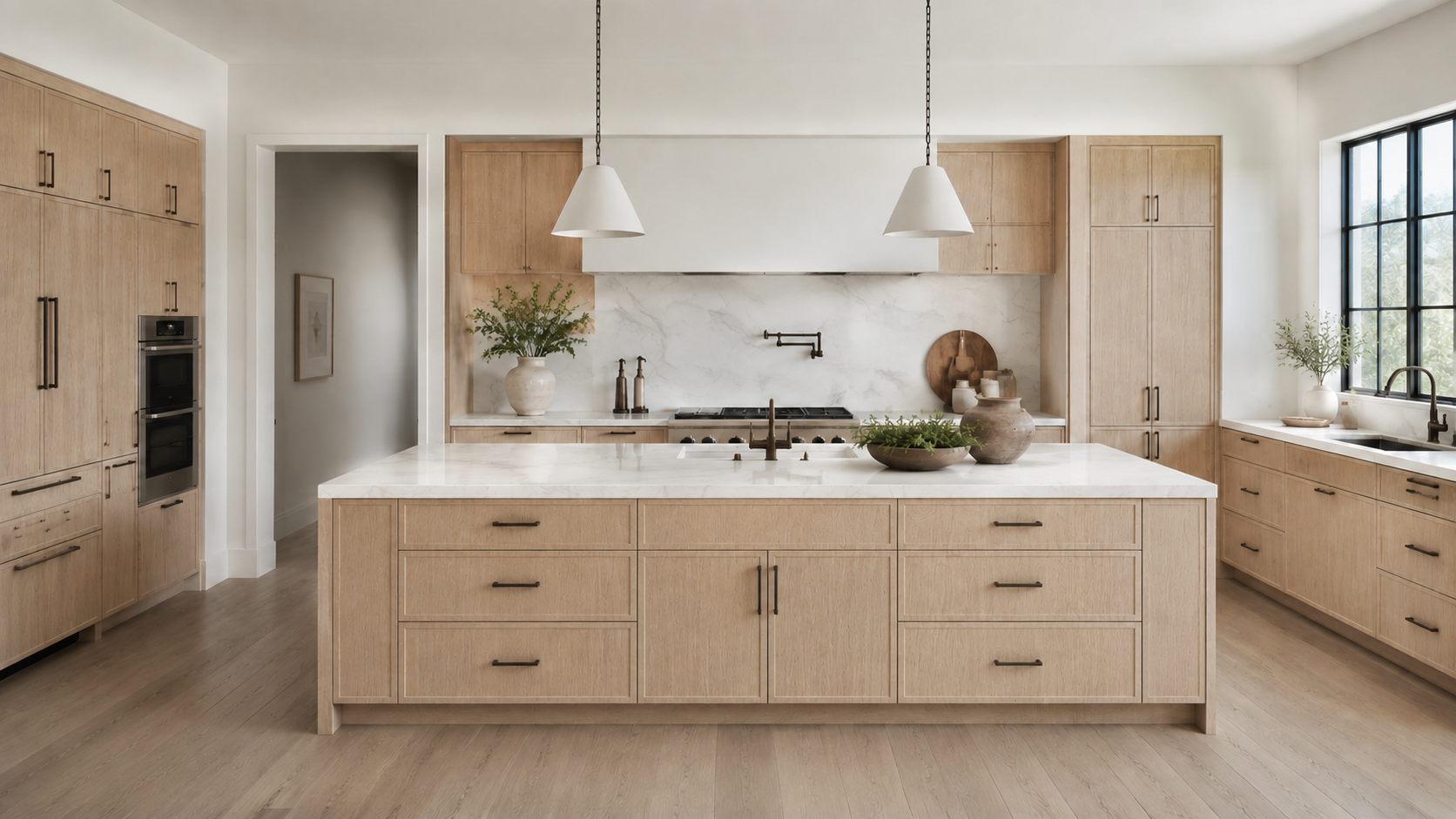 Cotton Oak Slim Shaker luxury kitchen
