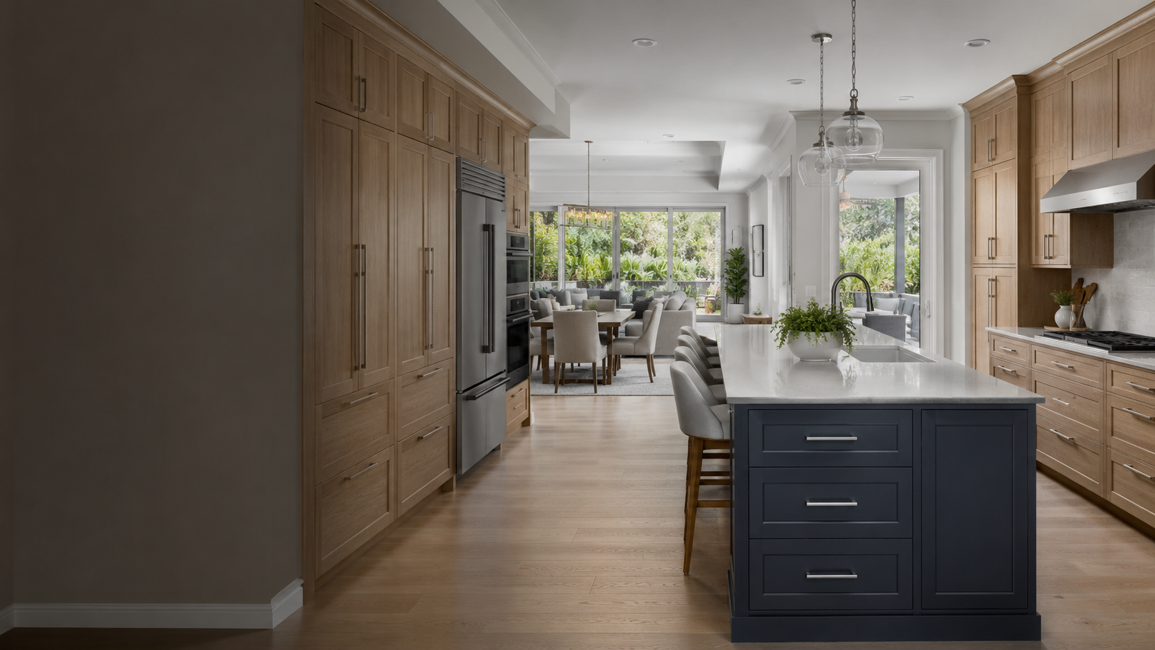 Luxury waterfront kitchen cabinetry in a Largo home