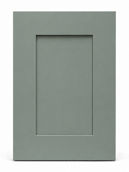 Shaker Green full-overlay cabinet door
