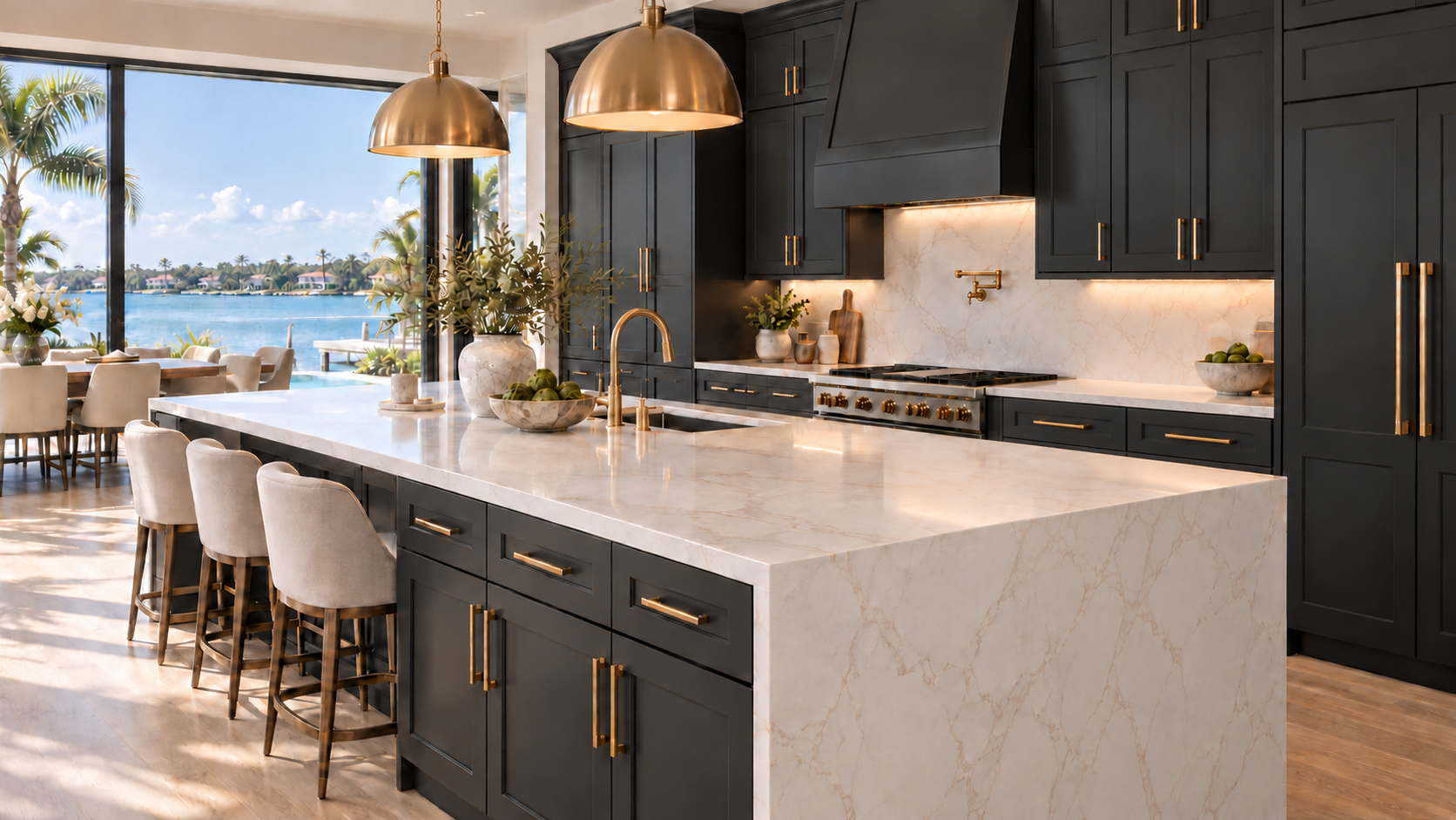Signature Shaker cabinetry in a coastal kitchen