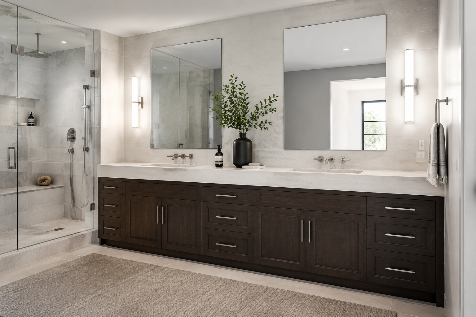 Vintage Wood Escada luxury double vanity
