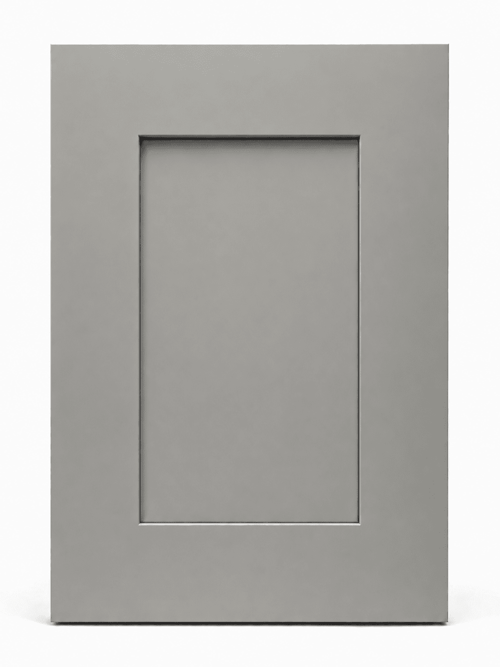 Shaker Gray cabinet door corner profile close-up