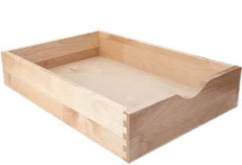 Manufacturer dovetail rollout or cabinet pullout box