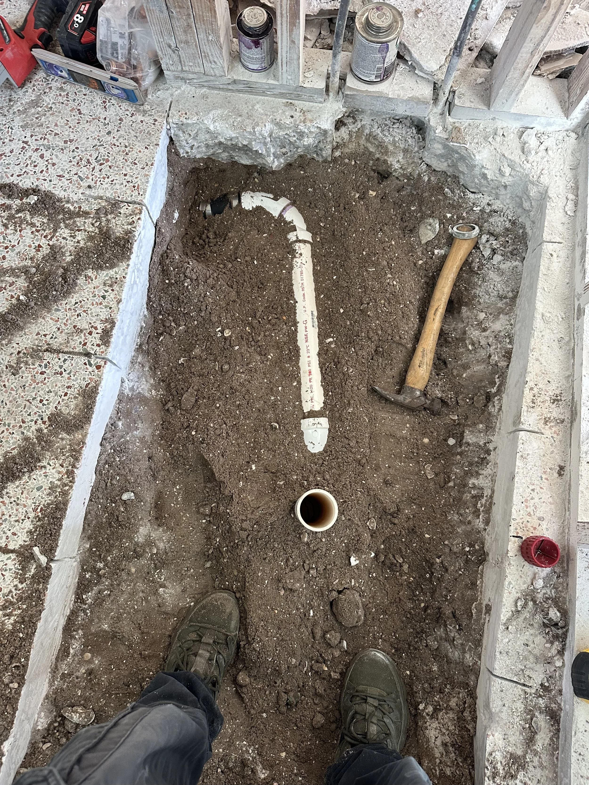 Bathroom after plumbing renovation