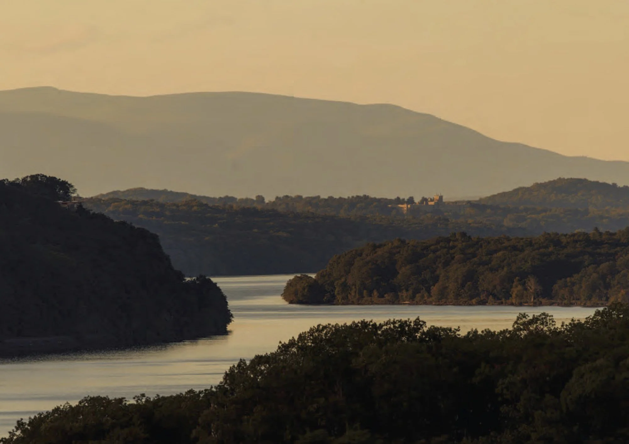 The Hudson River at dusk, Hudson Valley, New York