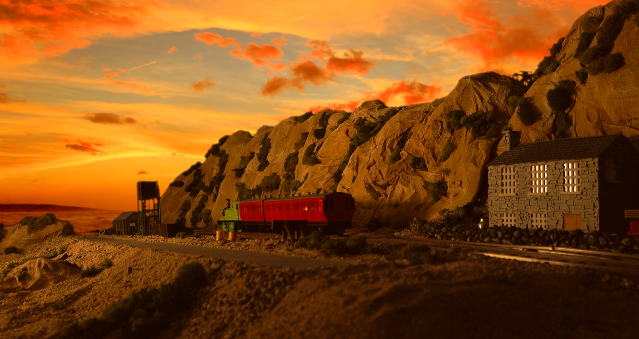 Model railway scene