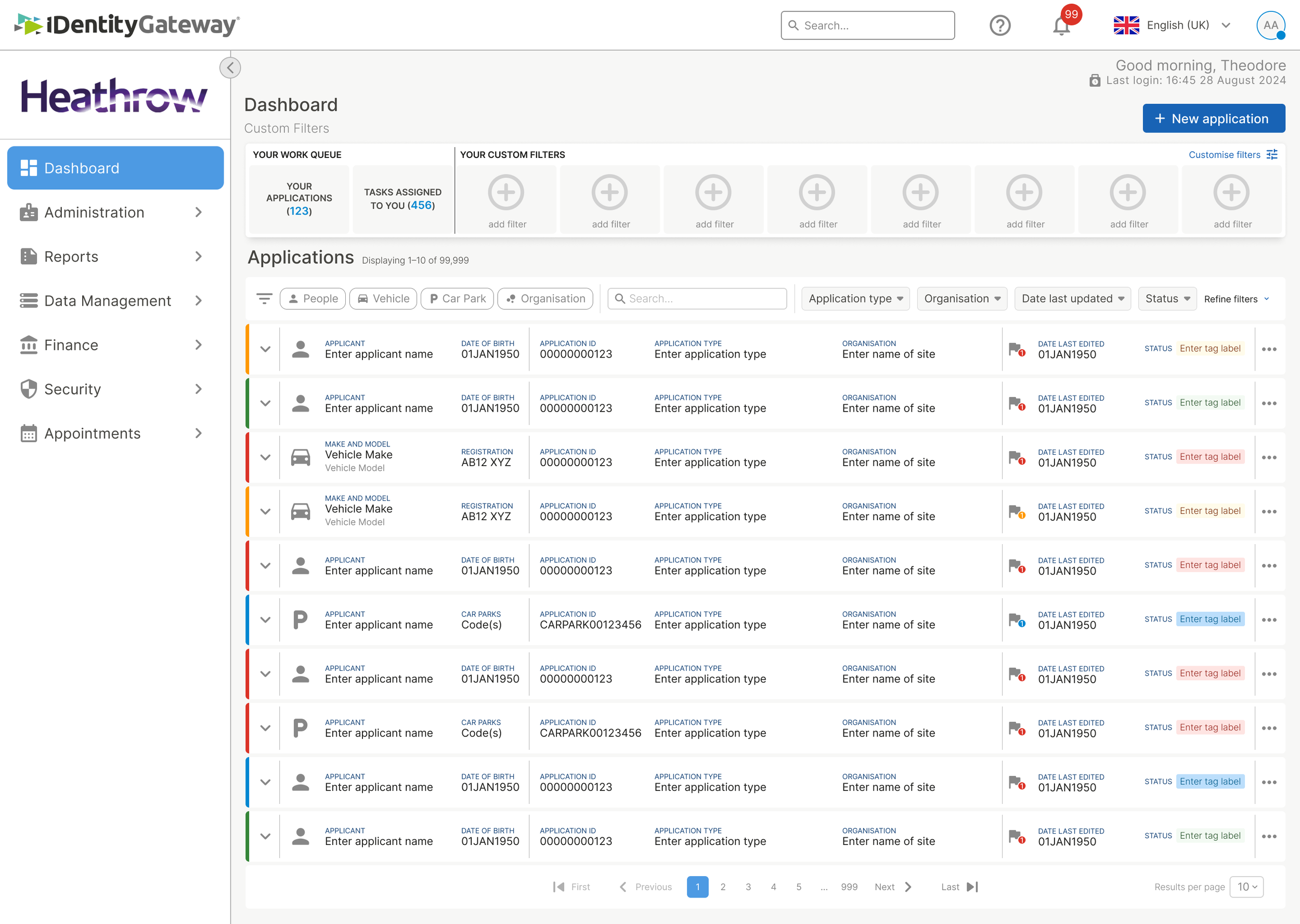 Interface design from the IDGateway project