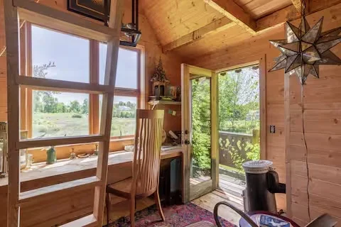 The interior writing and reflection space inside Spirit House
