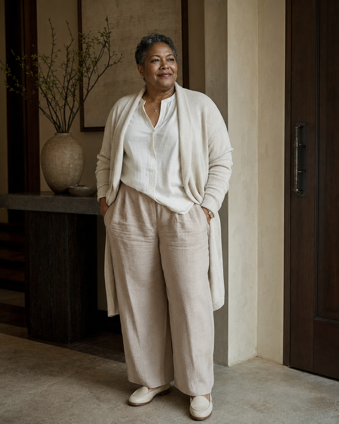 A stylish, confident White Shoe client