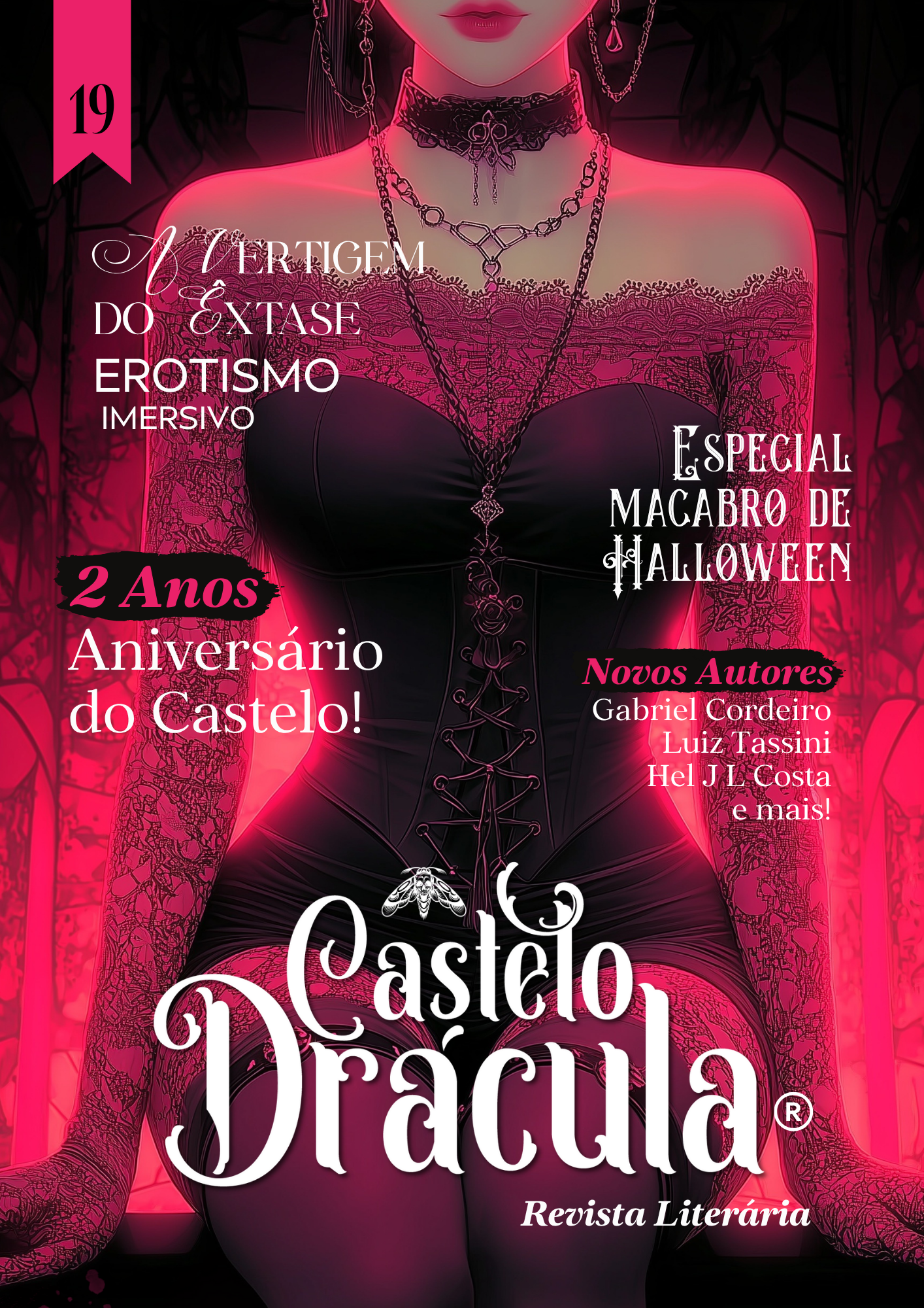 Capa de Vertigem do Êxtase — 19ª edição do projeto Castelo Drácula