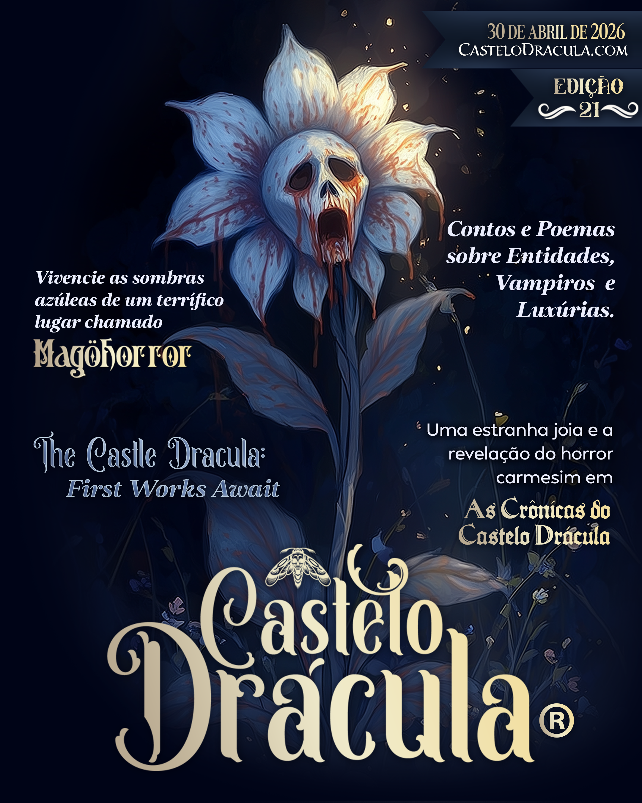 Capa de Magöhorror — 21ª edição do projeto Castelo Drácula