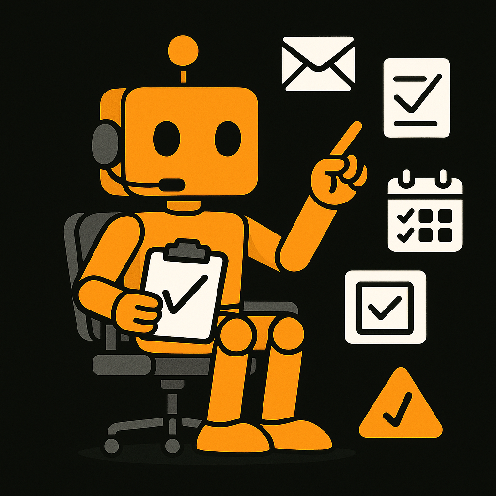 AI Virtual Secretary Illustration