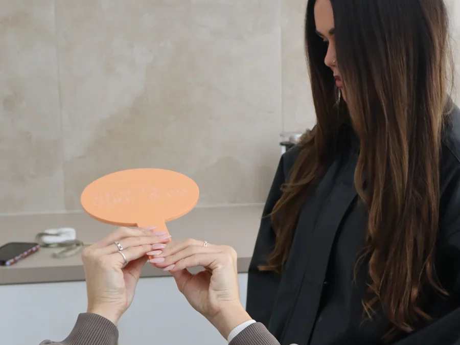 In-person brow training with Talara