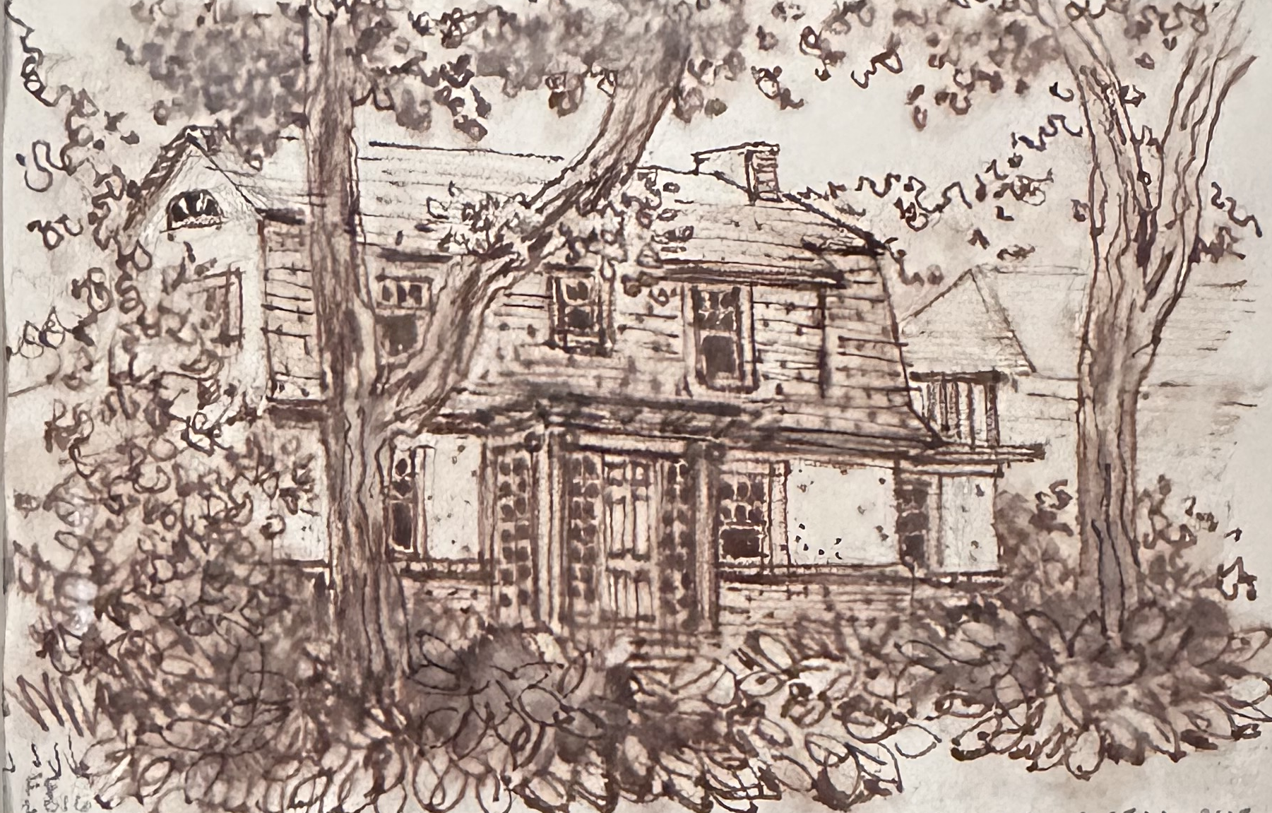 Sketch of our 1916 Saint Paul home by Fred Foster