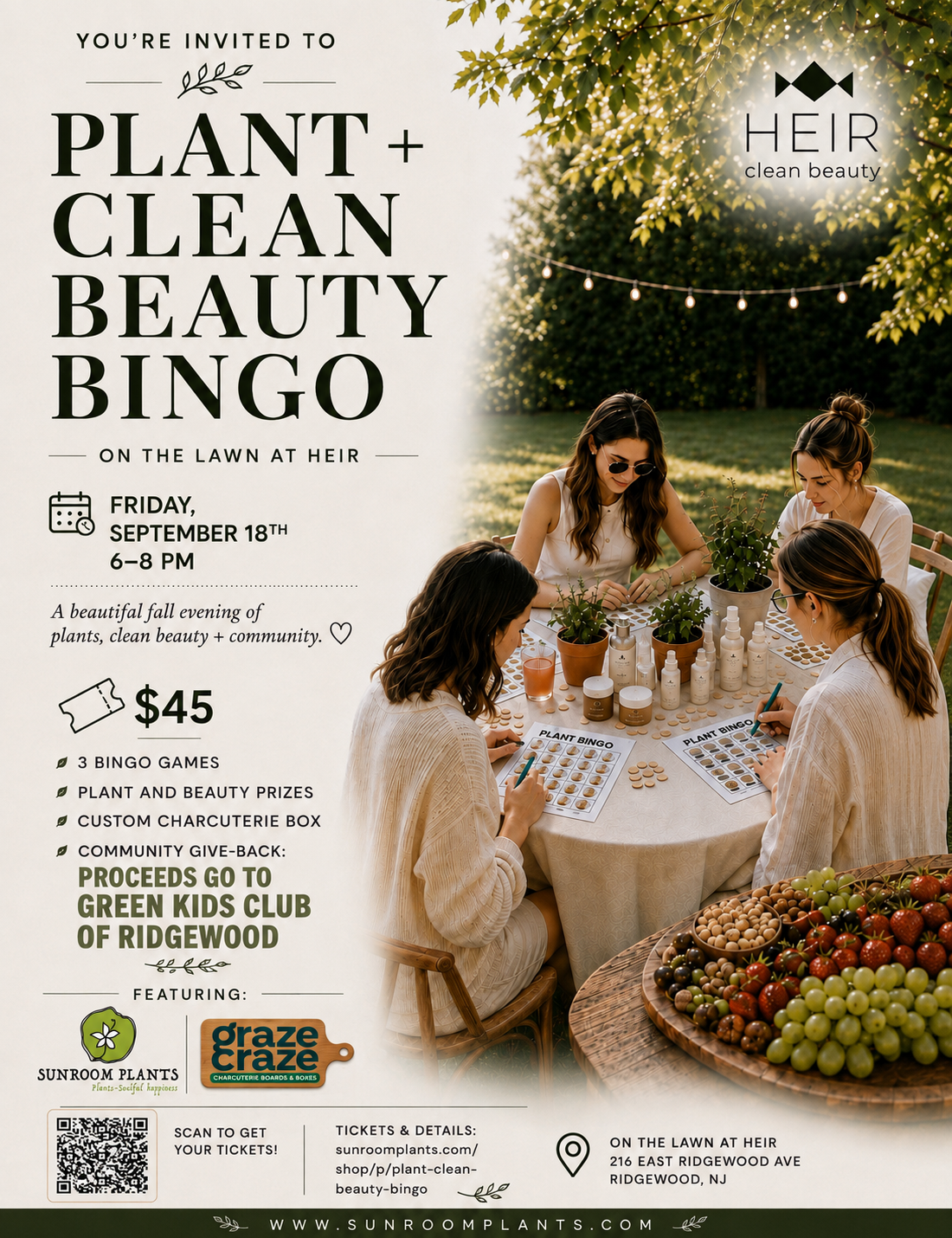 Plant + Clean Beauty Bingo