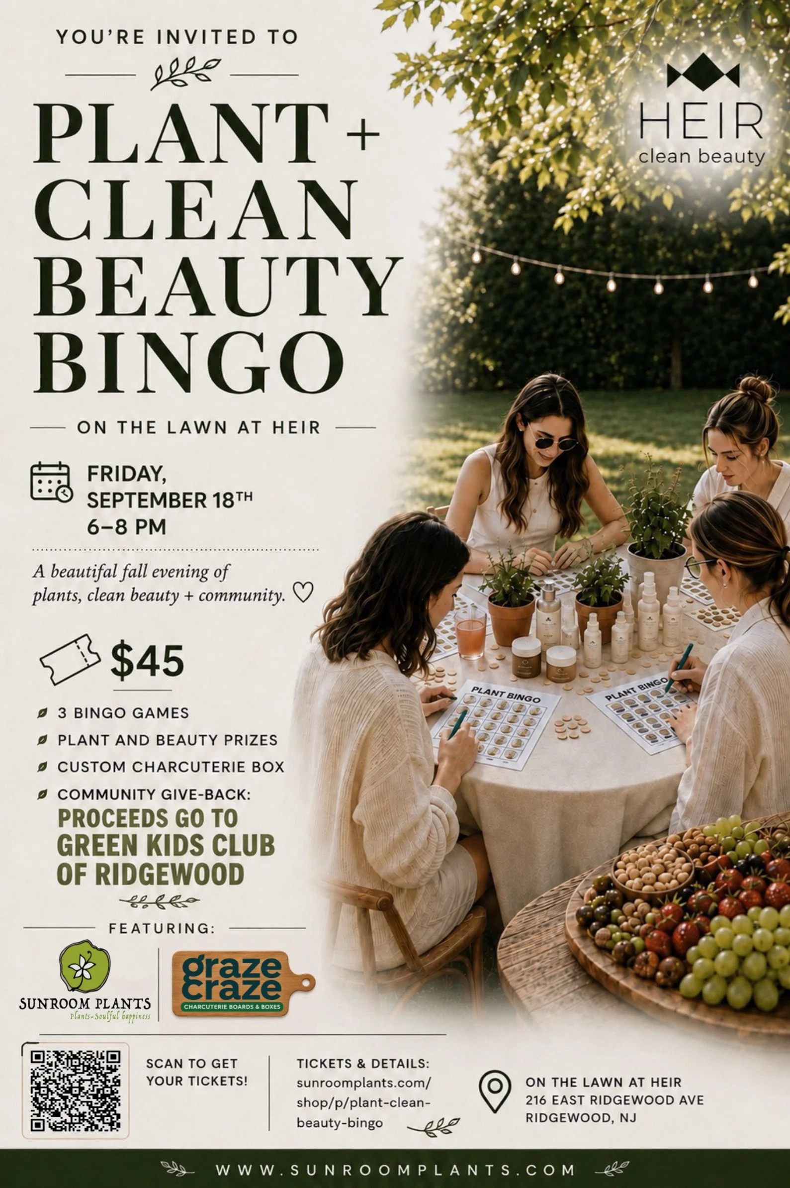 Plant + Clean Beauty Bingo