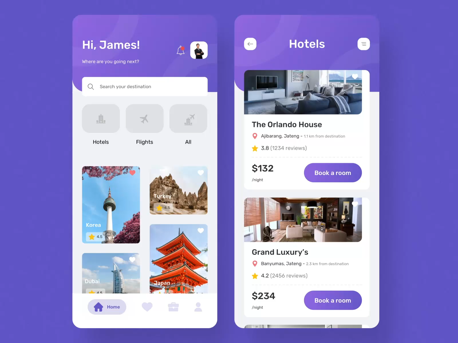 Booking App Mockup