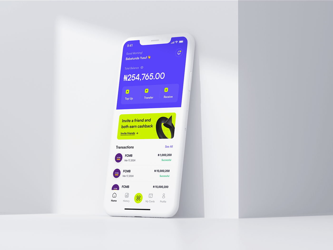 Financial App Mockup