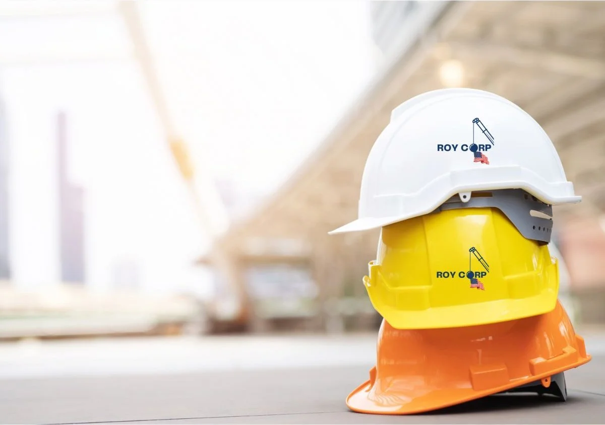 Roy Corp branded hard hats