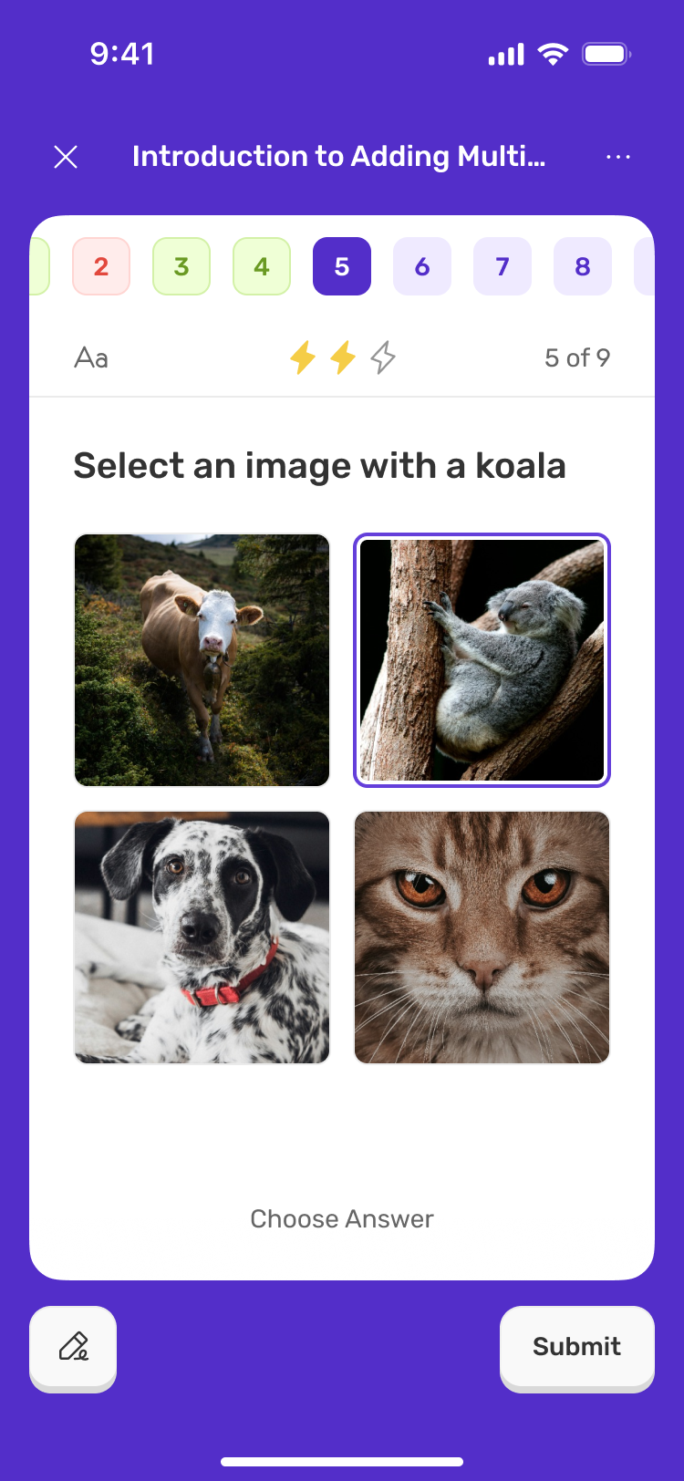 Visible image selection