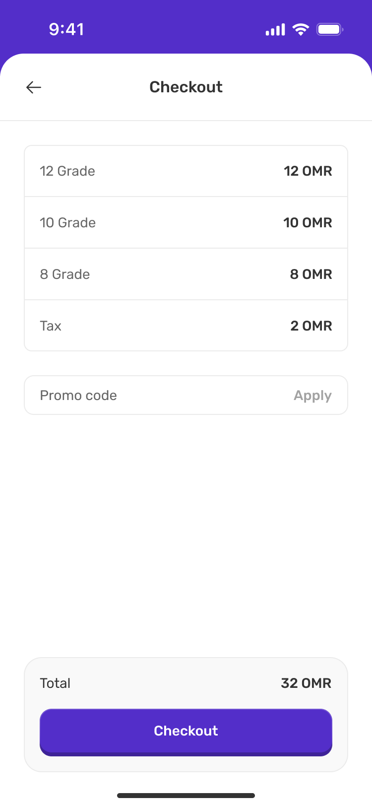 Initial checkout
