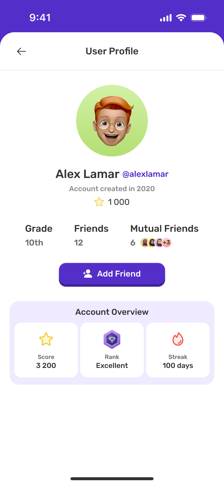 View a profile and add a friend