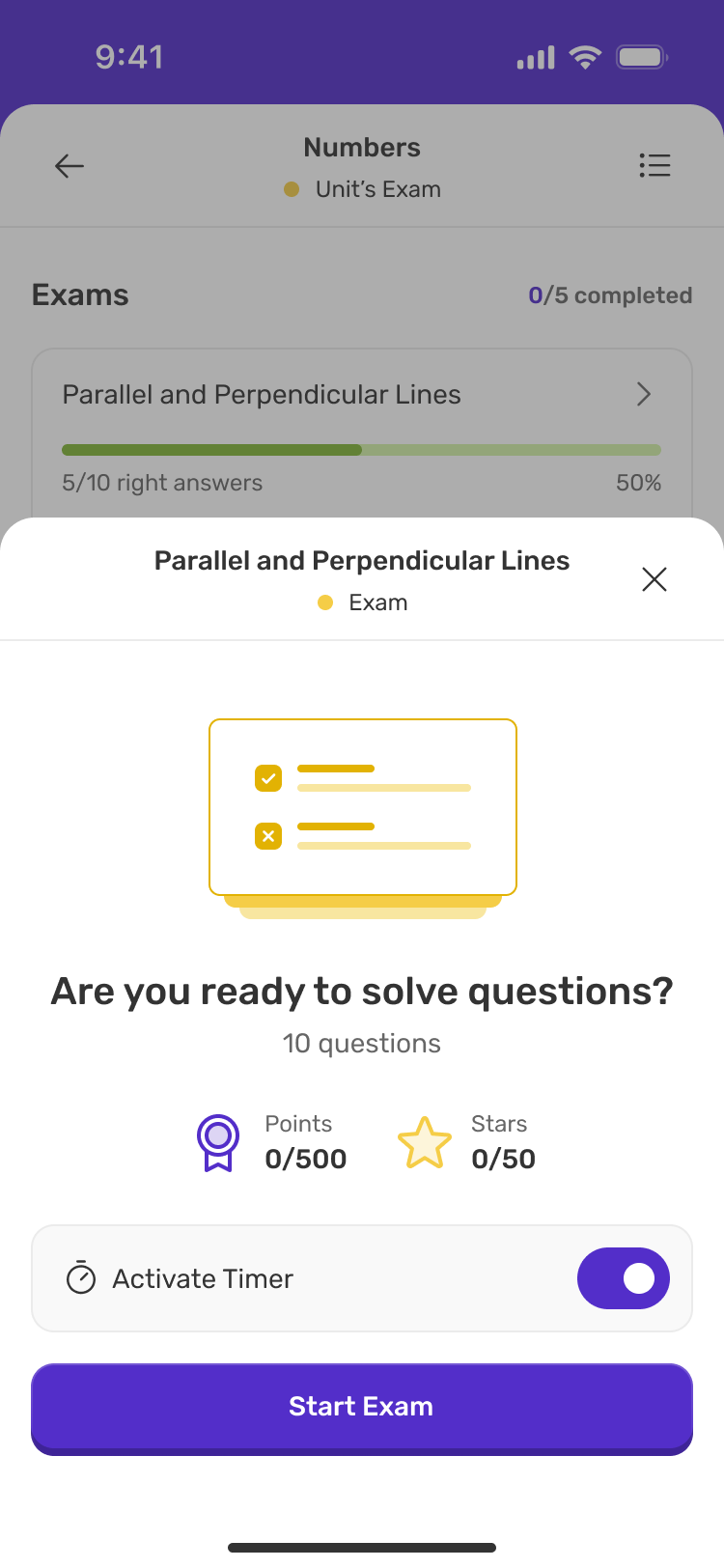 Optional timer