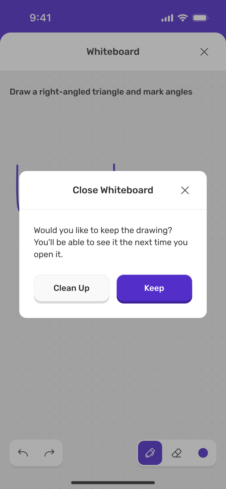 Keep or clear drawing