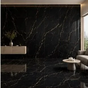 Black Marble Tile Application