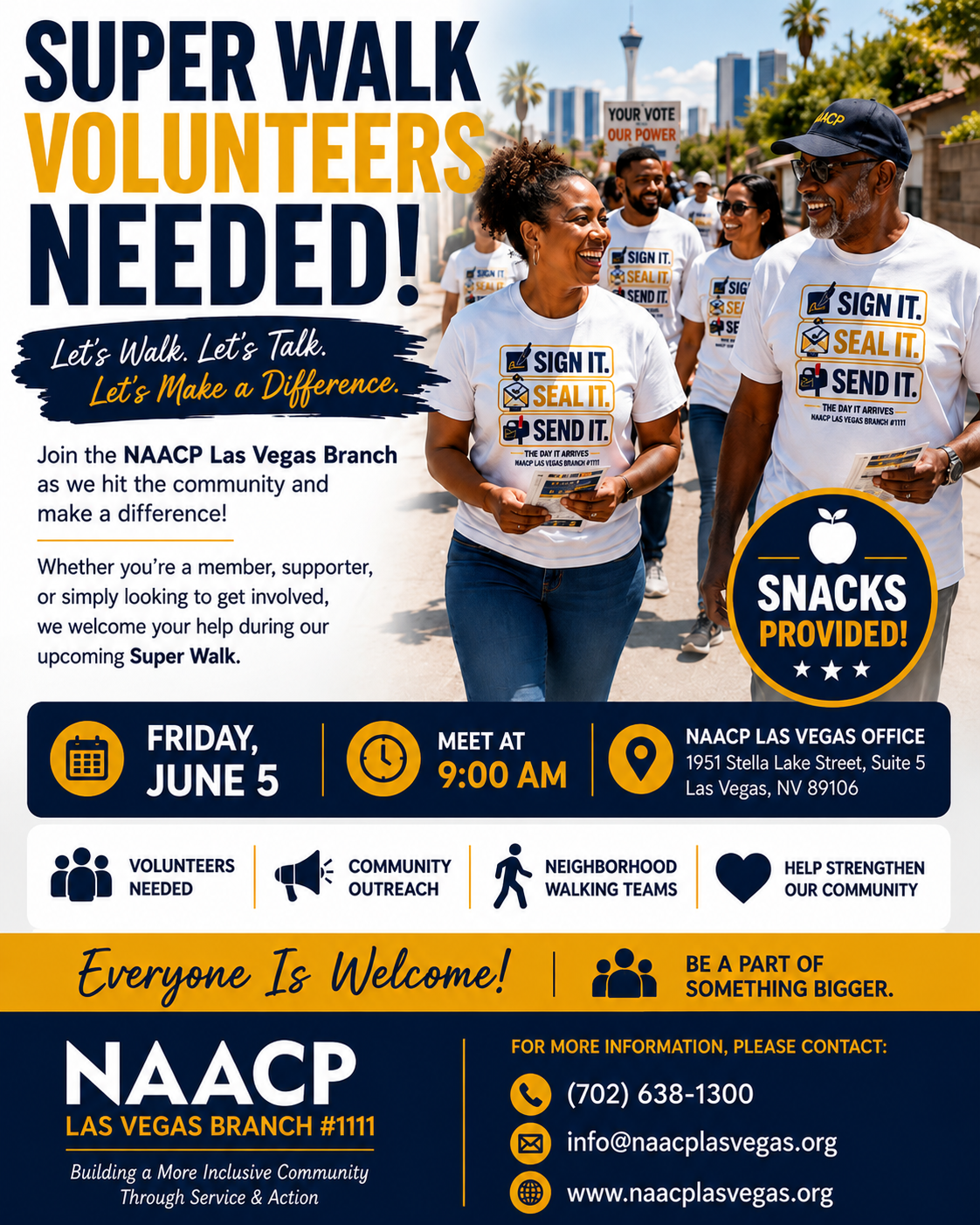 NAACP Las Vegas community event poster