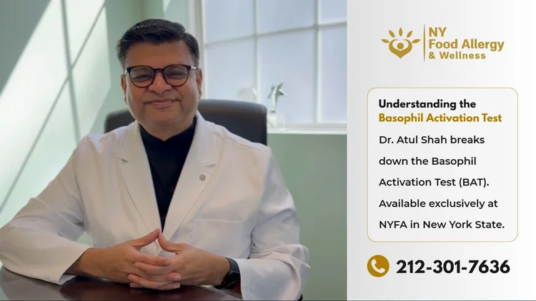 Atul Shah, MD, explaining the Basophil Activation Test