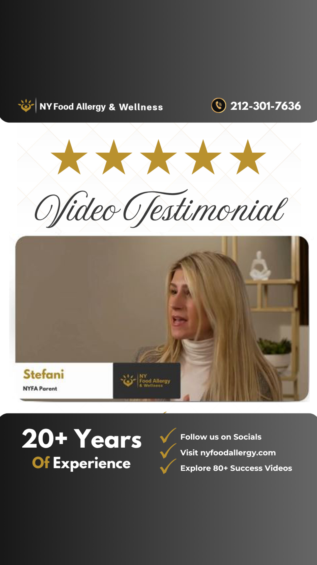 Video cover for Stefani's NYFA patient experience