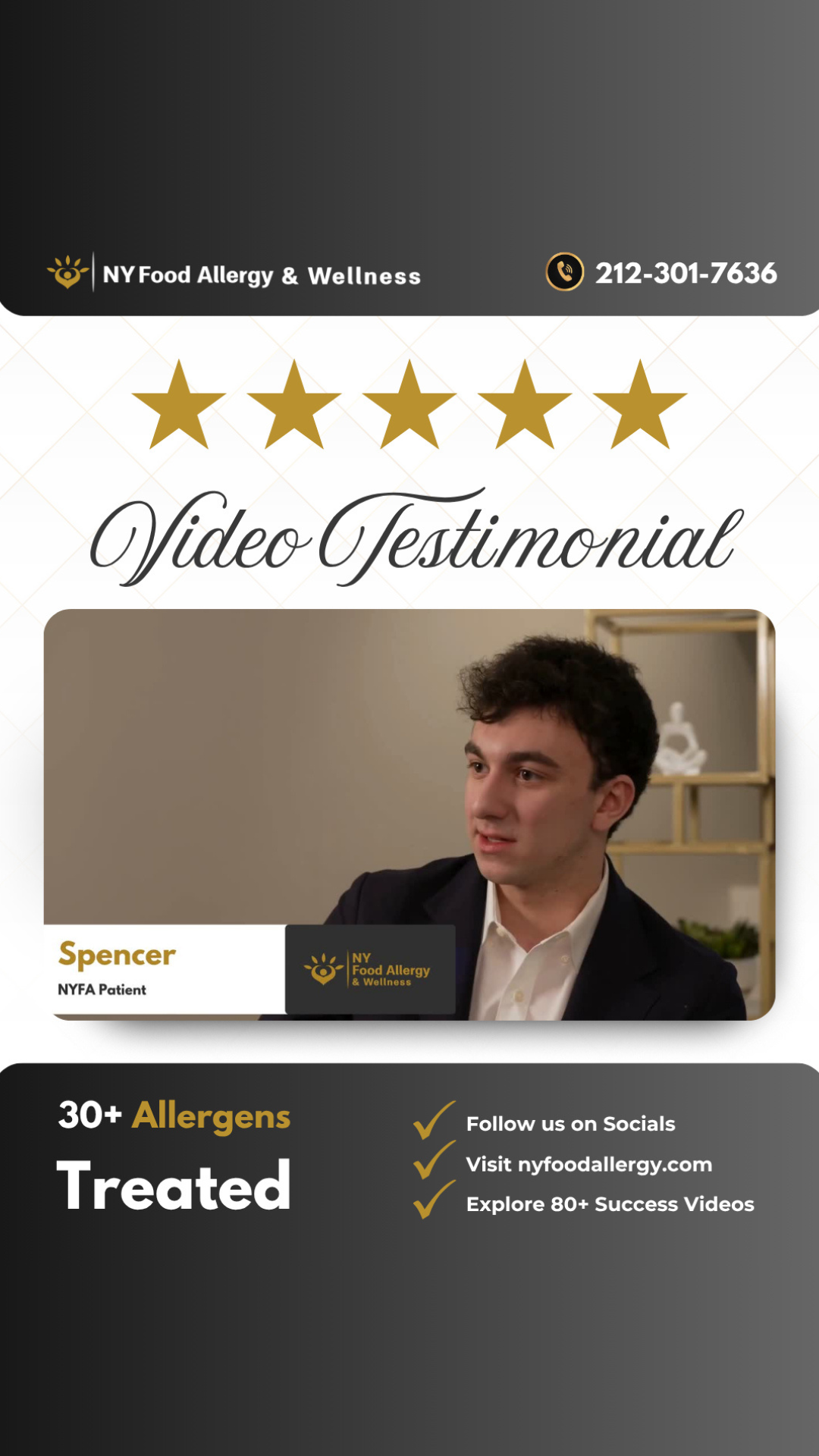 Video cover for Spencer's NYFA patient experience