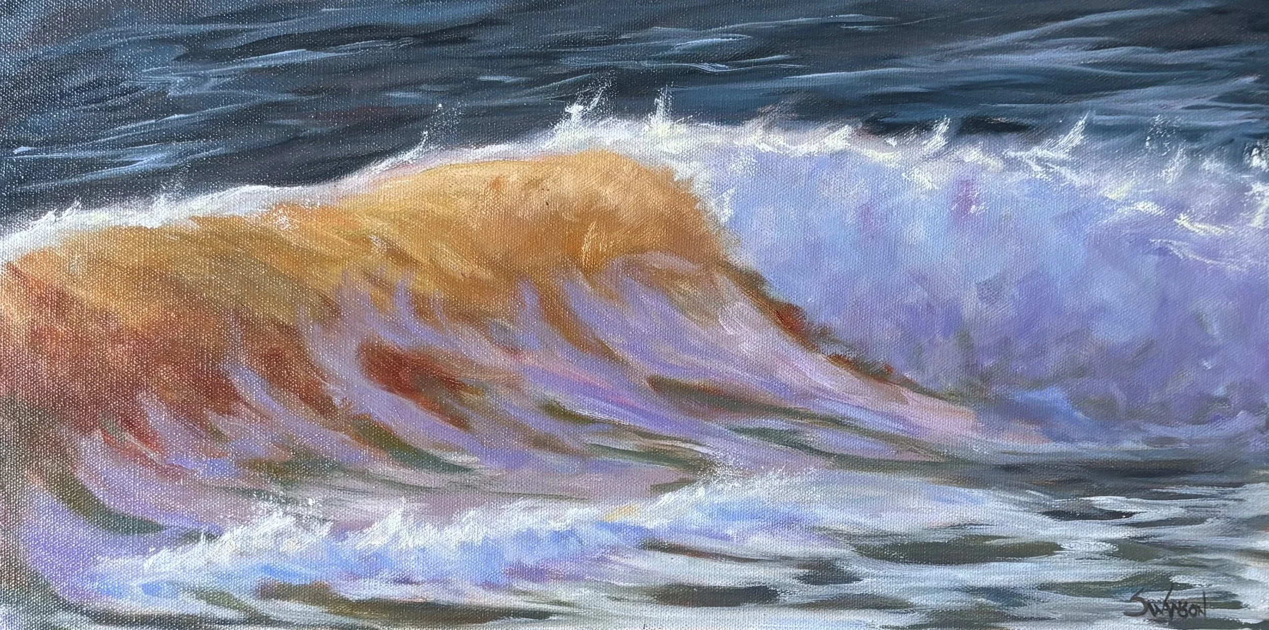 Ocean Sunset Painting by Darryl Swanson