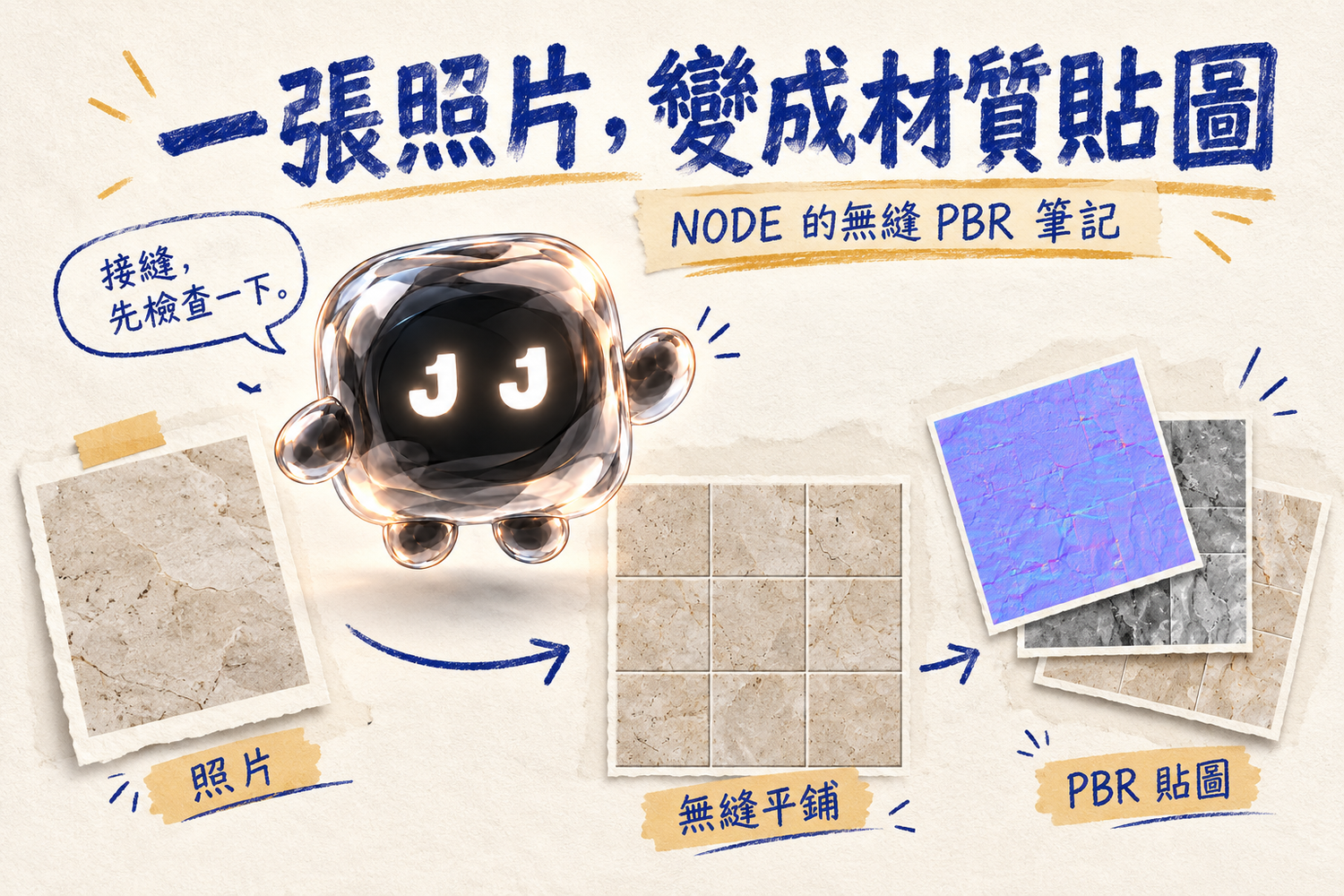 NODE 的照片轉無縫 PBR 貼圖工作筆記