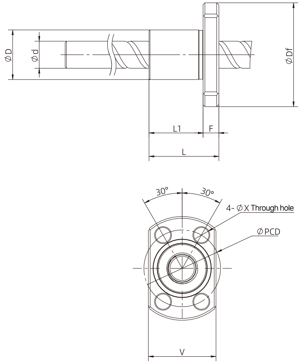 Mechanical dimension drawing