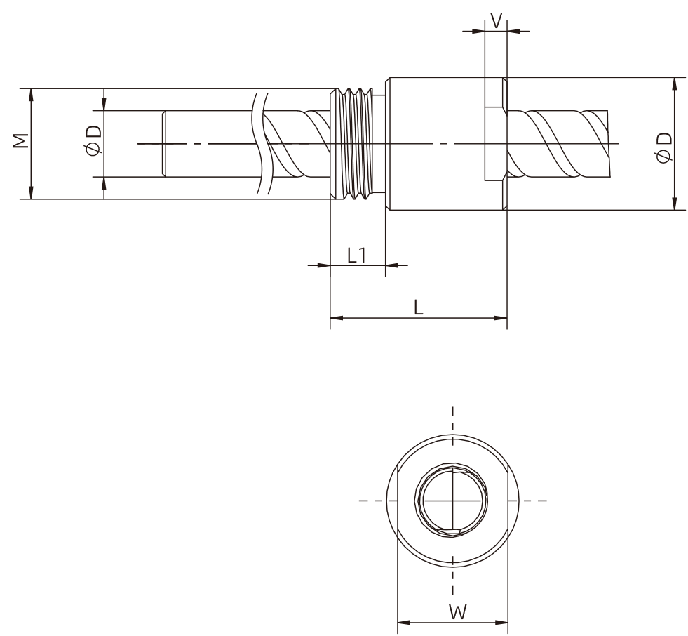 Metric Thread Single Nut Drawing