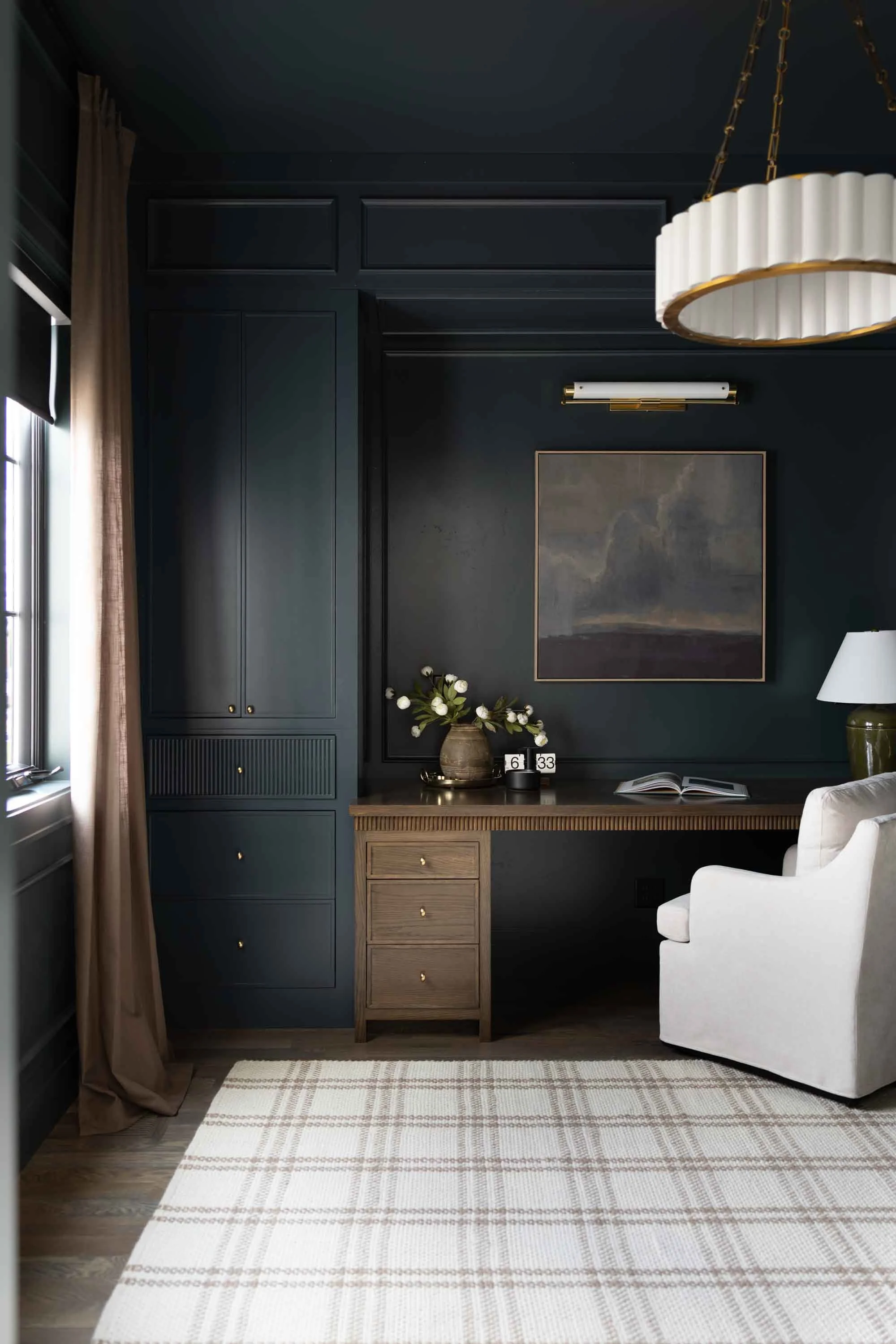 Study painted deep navy